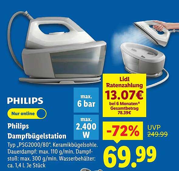 Philips Dampfbügelstation PSG2000/80
