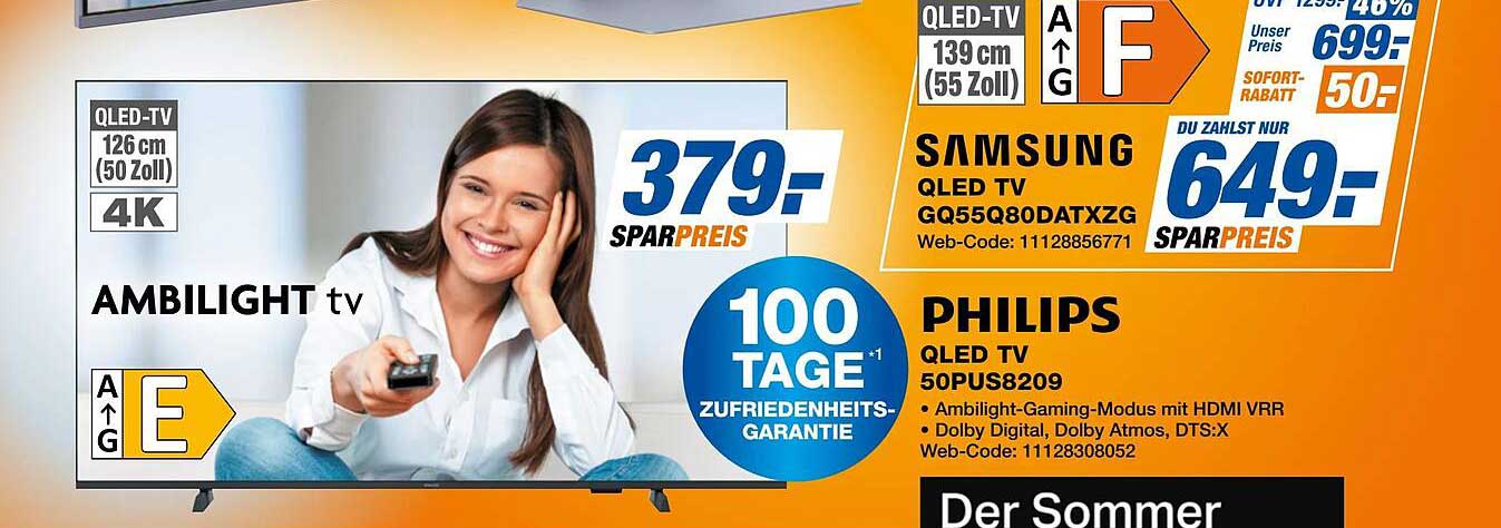 Philips QLED TV 50PUS8209 - 126 cm (50 Zoll) 4K