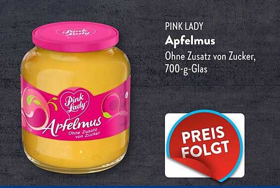 Pink Lady Apfelmus - Ohne Zusatz von Zucker, 700-g-Glas
