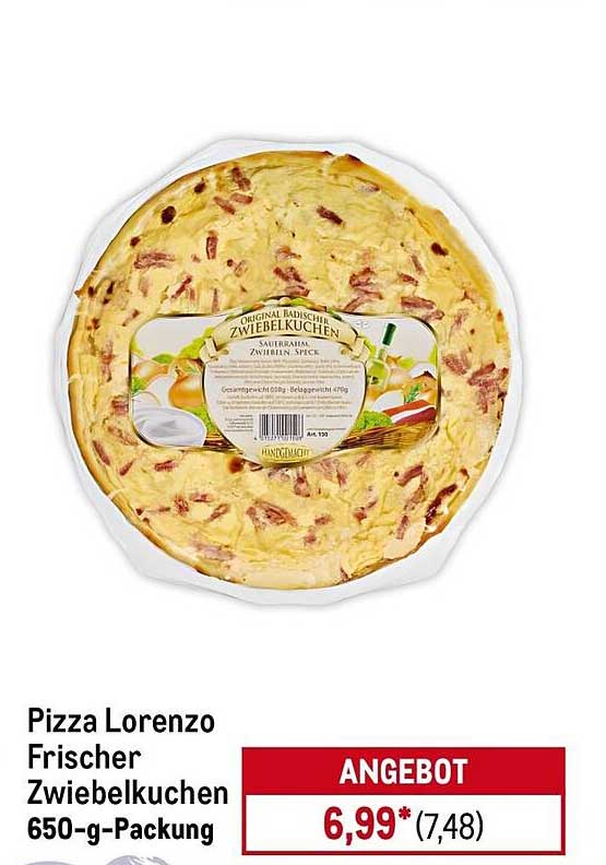 Pizza Lorenzo Frischer Zwiebelkuchen 650-g-Packung