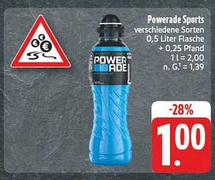 Powerade Sports verschiedene Sorten 0,5 Liter Flasche + 0,25 Pfand