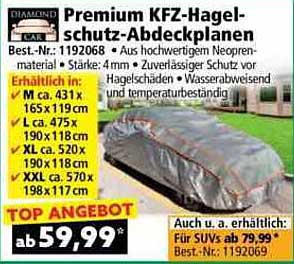 Premium KFZ-Hagelschutz-Abdeckplanen