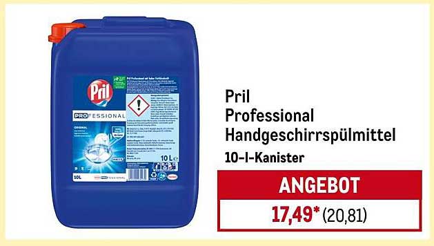 Pril Professional Handgeschirrspülmittel 10-l-Kanister
