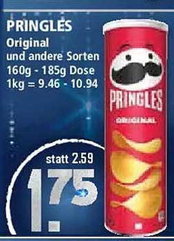 PRINGLES Original und andere Sorten 160g - 185g Dose