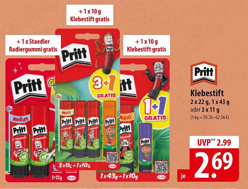 Pritt Klebestift - Jetzt zum Vorteilspreis!