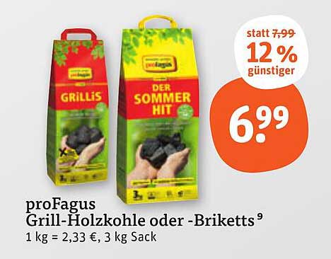 proFagus Grill-Holzkohle oder -Briketts