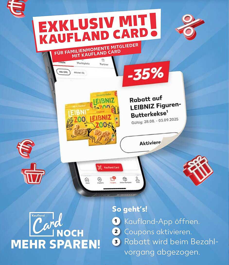 Rabatt auf LEIBNIZ Figuren-Butterkekse – 35% mit Kaufland Card