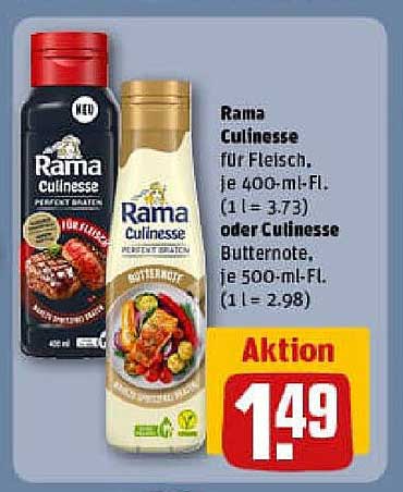 Rama Culinesse für Fleisch, je 400-ml-Fl. oder Culinesse Butternote, je 500-ml-Fl.