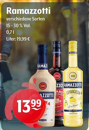 Ramazzotti verschiedene Sorten 0,7 l