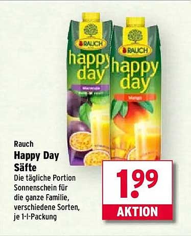 Rauch Happy Day Säfte - 1,99 Aktion