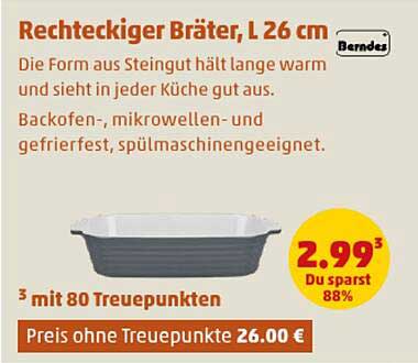 Rechteckiger Bräter, L 26 cm