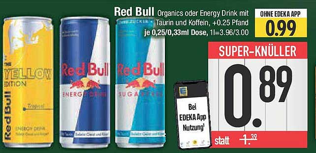 Red Bull Organics oder Energy Drink