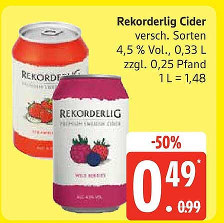 Rekorderlig Cider - verschiedene Sorten
