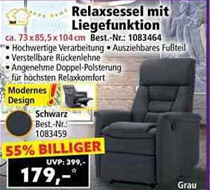 Relaxsessel mit Liegefunktion