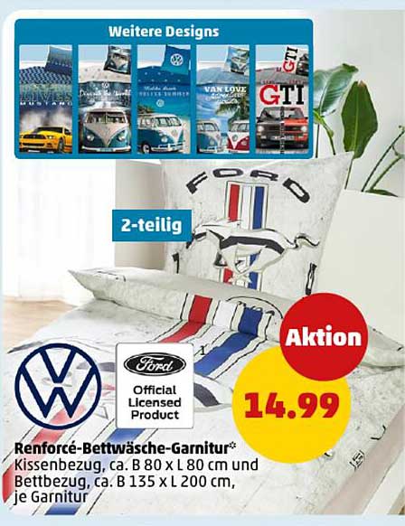 Renforcé-Bettwäsche-Garnitur 2-teilig – Ford Design