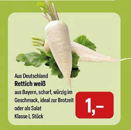 Retthich weiß aus Bayern, scharf und würzig