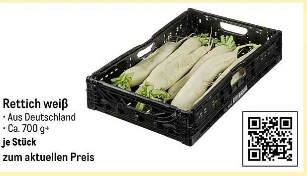 Rettich weiß – Aus Deutschland, ca. 700 g+