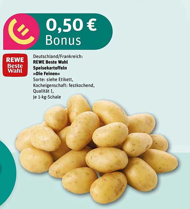 REWE Beste Wahl Speisekartoffeln »Die Feinen« - 1 kg Schale