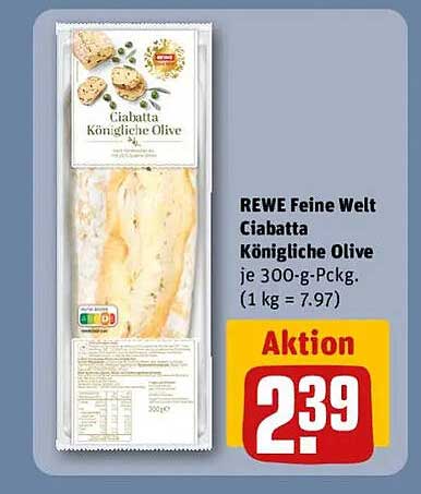 REWE Feine Welt Ciabatta Königliche Olive