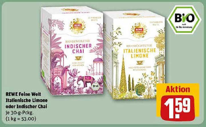 REWE Feine Welt Italienische Limone oder Indischer Chai