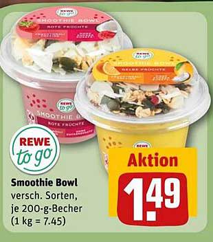 REWE Smoothie Bowl – verschiedene Sorten je 200-g-Becher