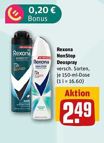 Rexona NonStop Deospray - Aktion