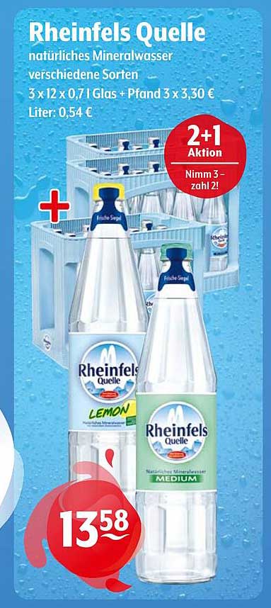 Rheinfeils Quelle – natürliches Mineralwasser in verschiedenen Sorten