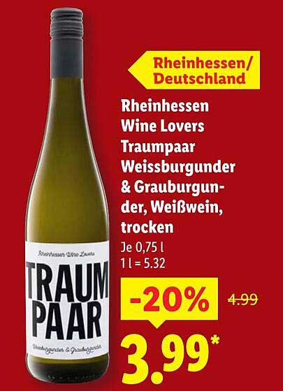 Rheinhessen Wine Lovers Traumpaar Weissburgunder & Grauburgunder, Weißwein, trocken