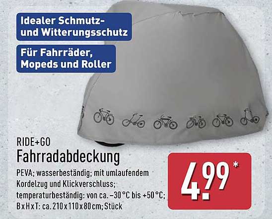 RIDE+GO Fahrradabdeckung