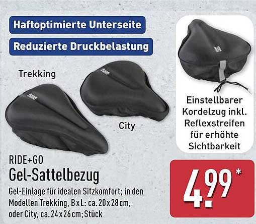 RIDE+GO Gel-Sattelbezug