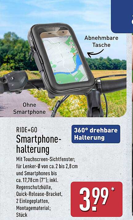 RIDE+GO Smartphone-Halterung