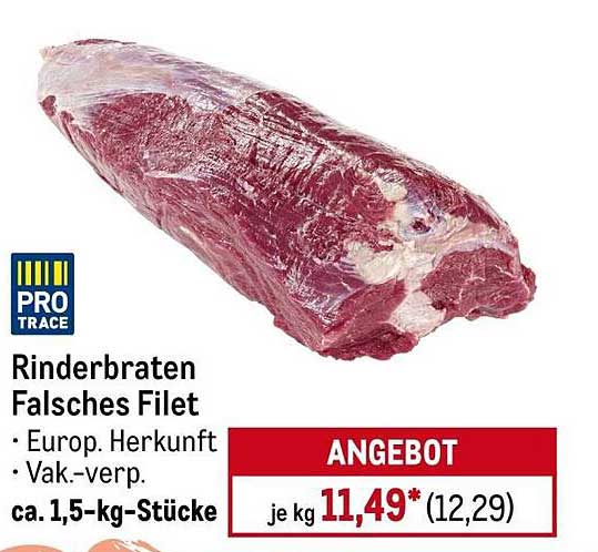 Rinderbraten Falsches Filet - Europäische Herkunft, Vakuumverpackt