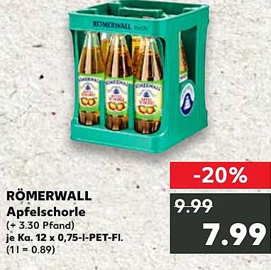 RÖMERWALL Apfelschorle 12 x 0,75 l