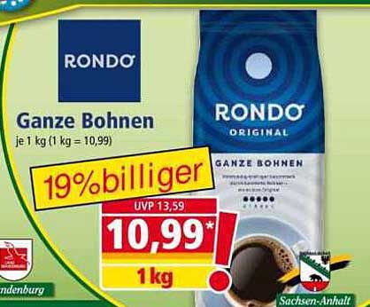Rondo Ganze Bohnen 1 kg - 19% billiger