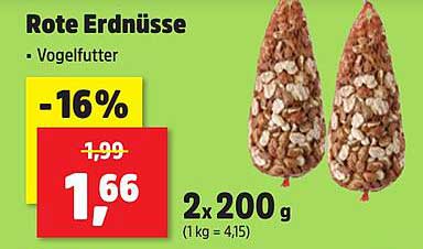 Rote Erdnüsse - Vogelfutter