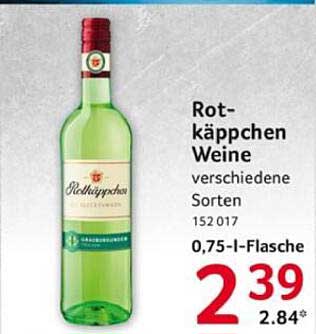 Rotkäppchen Weine verschiedene Sorten 0,75-l-Flasche