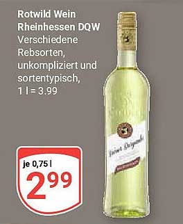 Rotwild Wein Rheinhessen DQW - Verschiedene Rebsorten, unkompliziert und sortentypisch