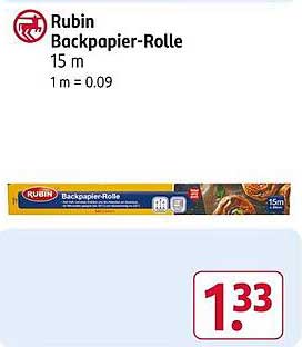 Rubin Backpapier-Rolle, 15 m