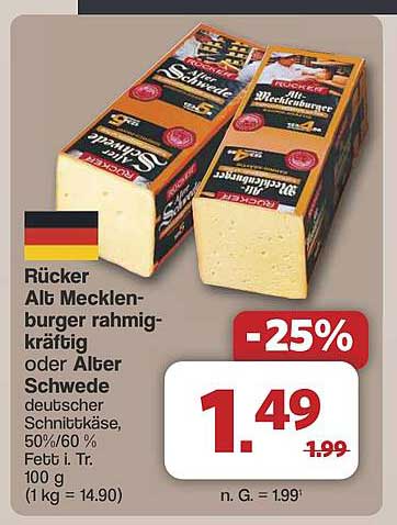 Rücker Alt Mecklenburger rahmig-kraftig oder Alter Schwede