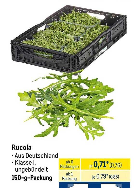 Rucola 150-g-Packung - Aus Deutschland, Klasse I, ungebündelt