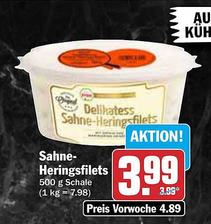 Sahne-Heringsfilets 500 g