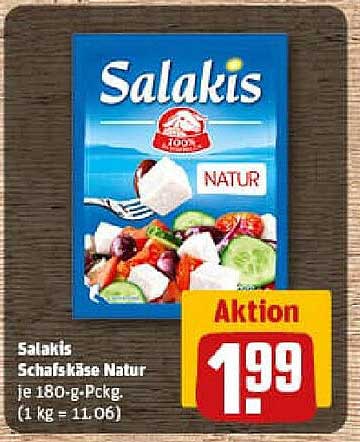 Salakis Schafskäse Natur je 180-g-Pckg.