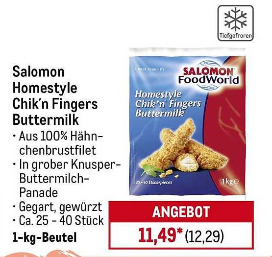 Salomon Homestyle Chik’n Fingers Buttermilk 1-kg-Beutel