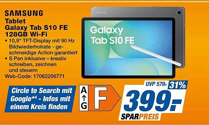 Samsung Tablet Galaxy Tab S10 FE 128GB Wi-Fi
