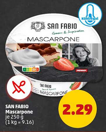 SAN FABIO Mascarpone je 250 g