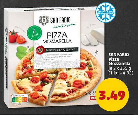 SAN FABIO Pizza Mozzarella 2 x 355 g