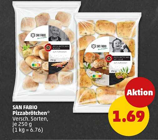 SAN FABIO Pizzabrötchen - Verschiedene Sorten, je 250 g