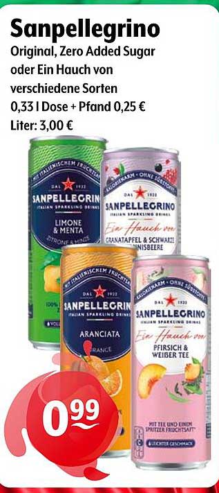 Sanpellegrino – Original, Zero Added Sugar oder Ein Hauch von verschiedenen Sorten