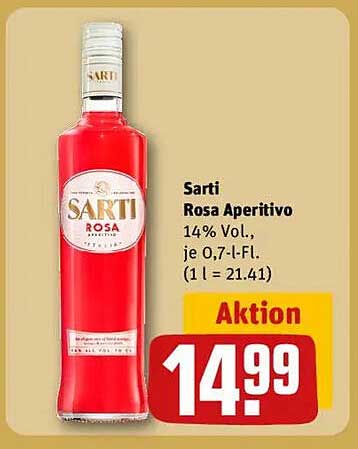 Sarti Rosa Aperitivo 0,7 l – Erfrischender Genuss für jede Gelegenheit
