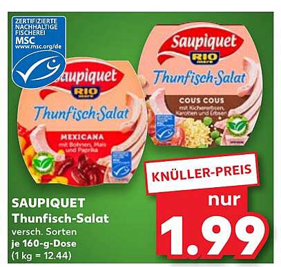 SAUPIQUET Thunfisch-Salat, verschiedene Sorten, je 160-g-Dose